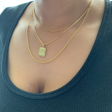 Load image into Gallery viewer, SQUARE LUXE INITIAL NECKLACE