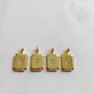 SQUARE LUXE INITIAL NECKLACE